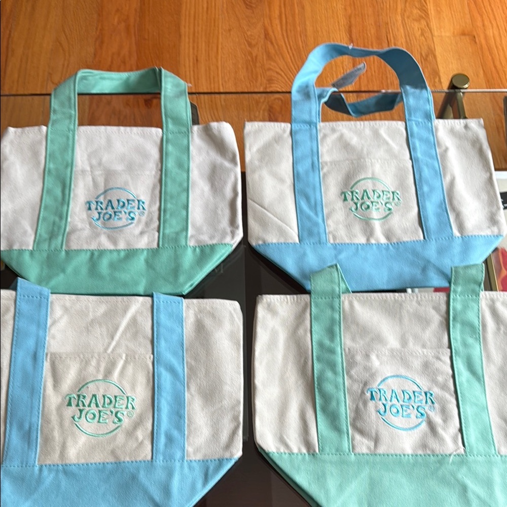 Trader joes mini pastel tote